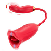 Rose Muncher Potenca Suĉa Vibrilo Dildo Virina Langolekado